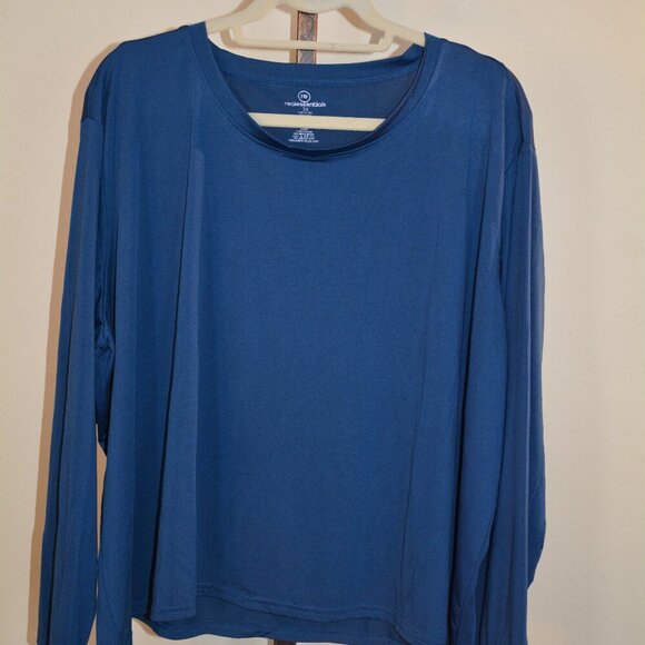 Real Essentials Womens Long-Sleeve Dri Fit Shirt Workout Shirt NWOT - Picture 1 of 9